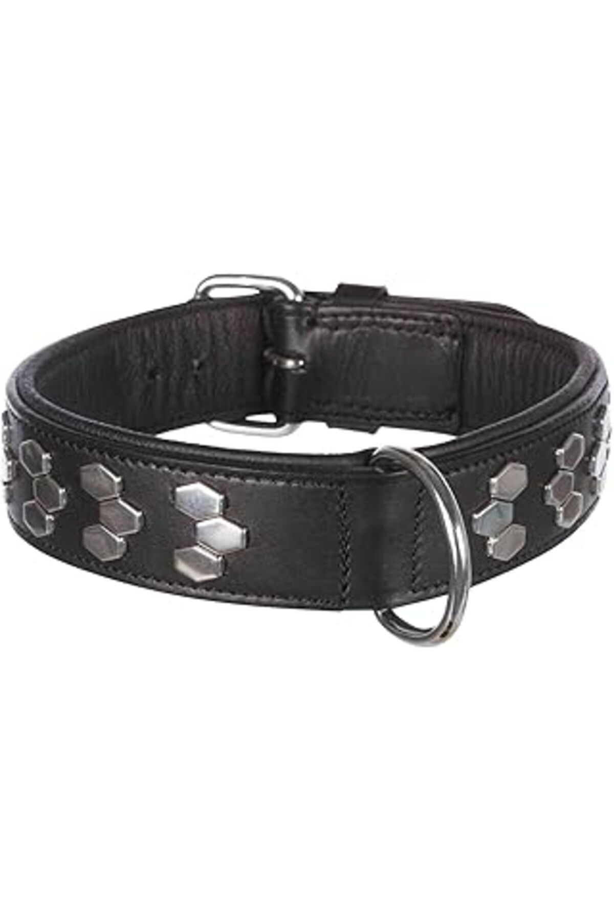 Mu Art Ahşap Trixie Köpek Boyun Tasması Gerçek Deri 45-55 Cm 40 Mm L Siyah