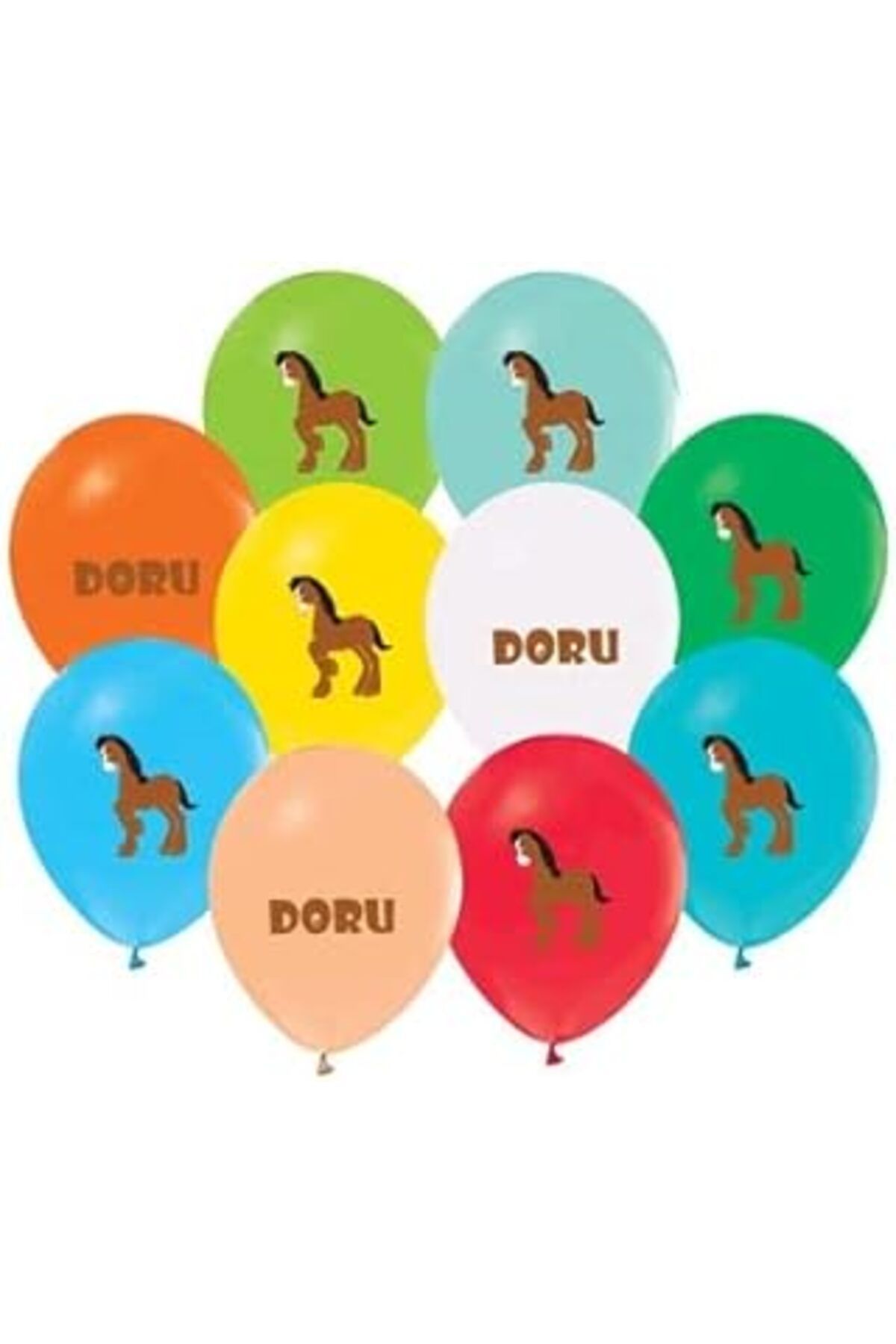 Mu Art Benim Marifetlerim - Doru At Balon 12 Inch 10 Adet