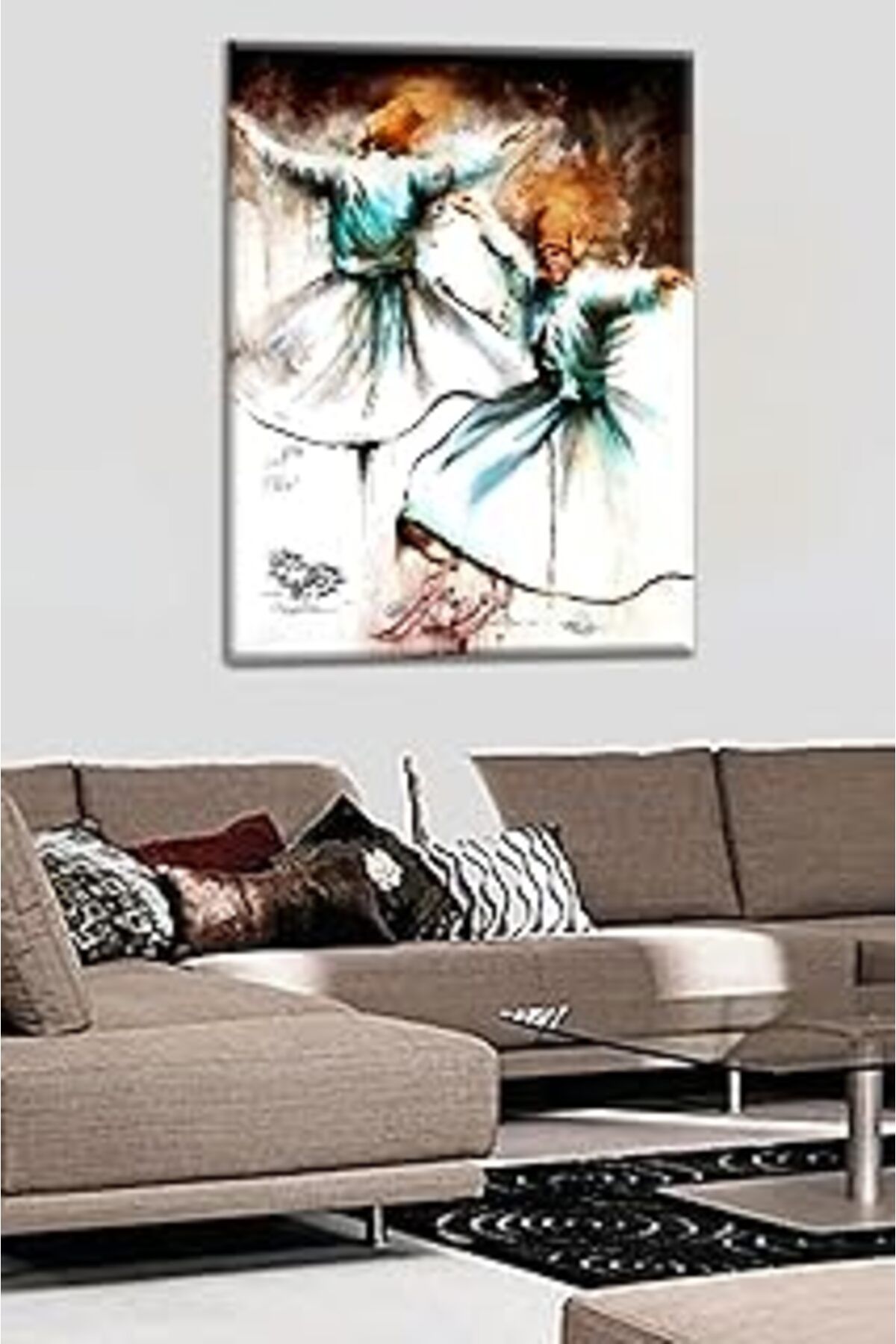 Pazarcan Talya Tablo Talya Mevlana Semazen Kanvas Tablo 50X35 No-1238