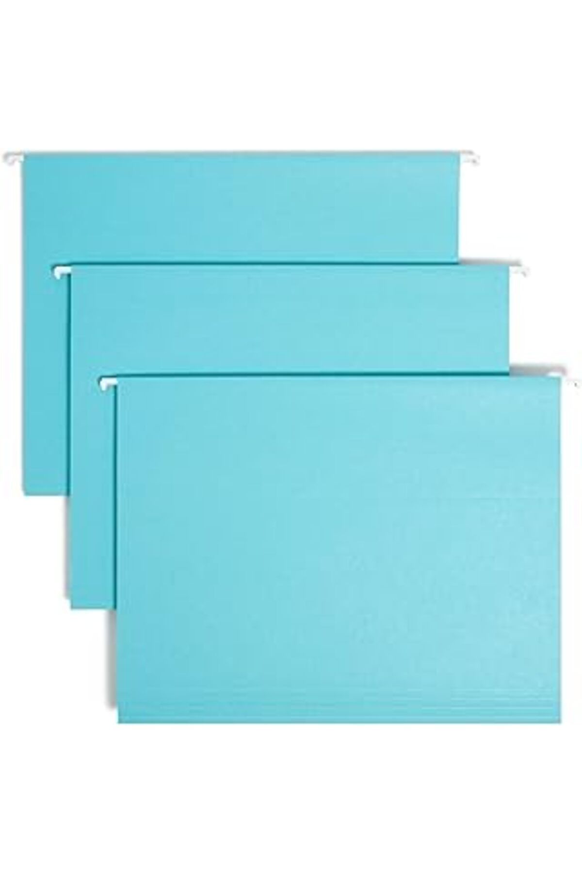 Mu Art Ahşap Smead Sekmeli Renkli Askılı Dosya Klasörü, 1/5-Kesim Ayarlanabilir Tab, Mektup Boyutu, Aqua, Kutu B