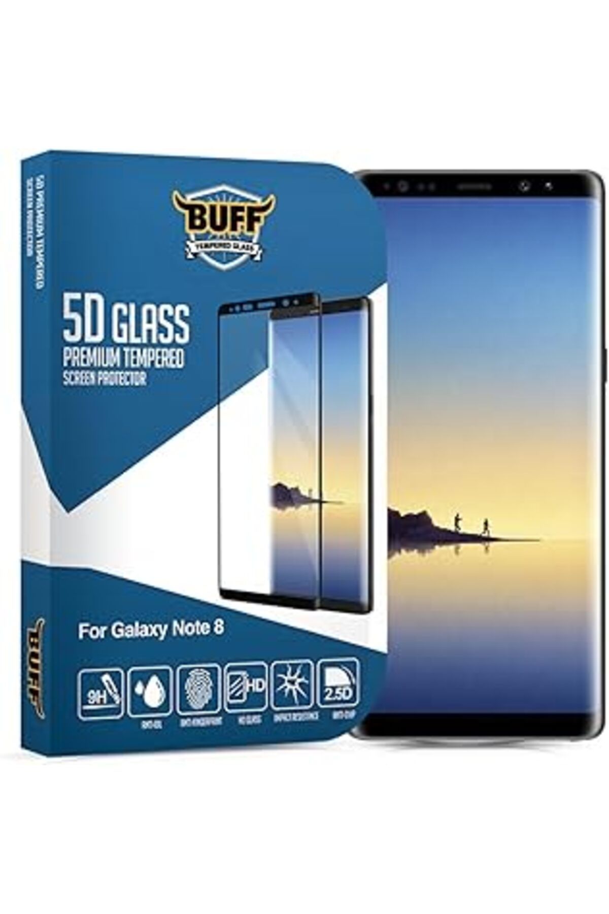 Pazarcan Buff Note 8 5D Glass Ekran Koruyucu