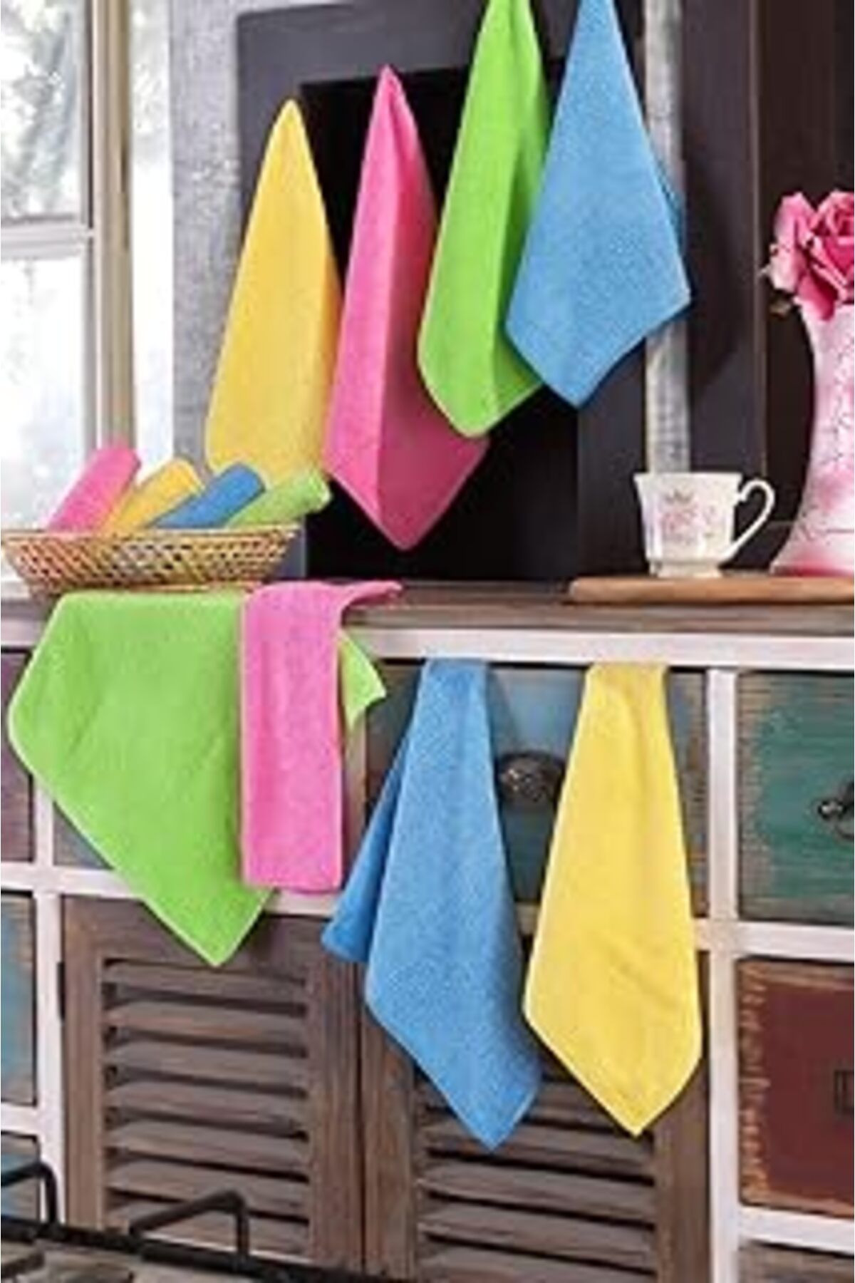 NETWORK ART Fushia 12 Adet Magic Towel Microfiber Havlu Seti