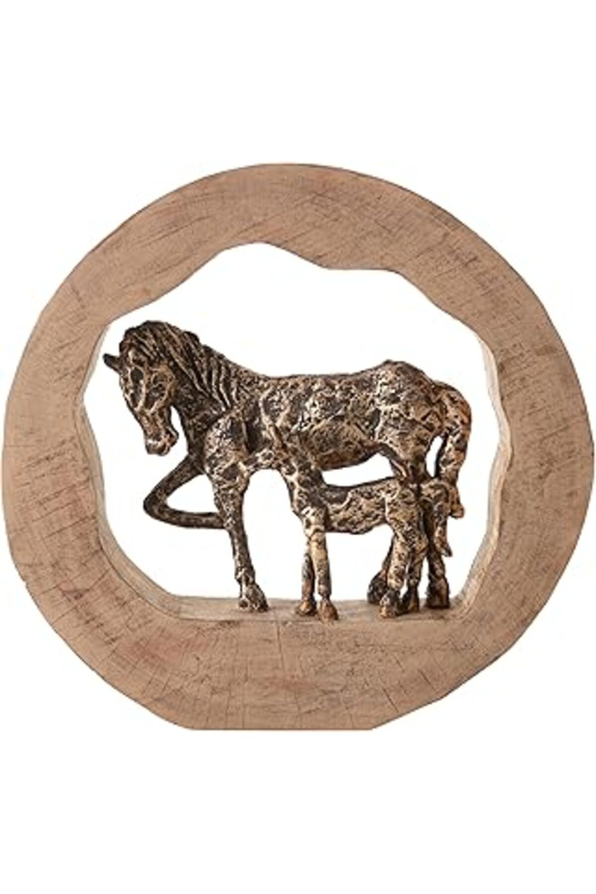 Mu Art Ahşap Concept Horse Family Biblo 37X6X36 Cm