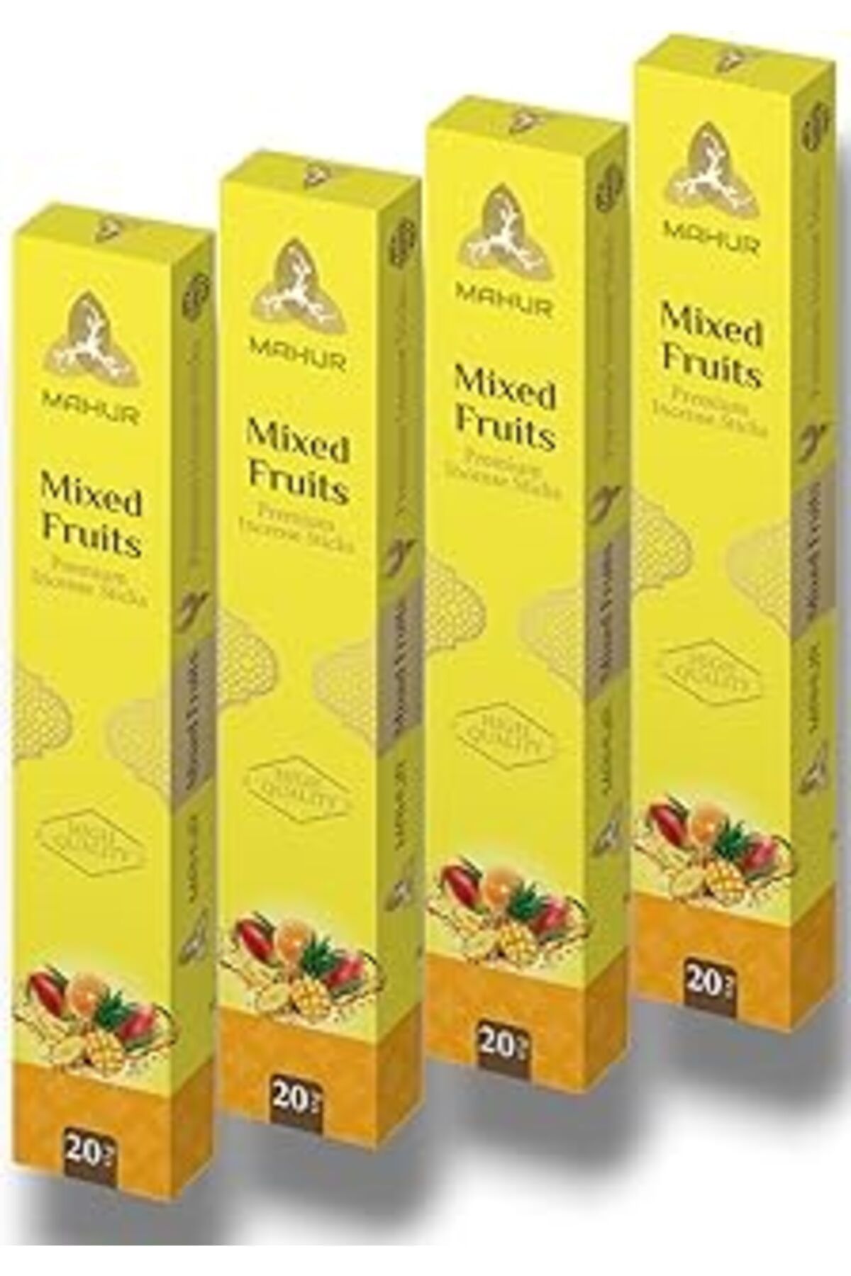 Pazarcan Mahur Karışık Meyve Kokulu Premium Tütsü Çubukları, Çok Al, Az Öde, 4 Kutu - 80 Adet Tütsü