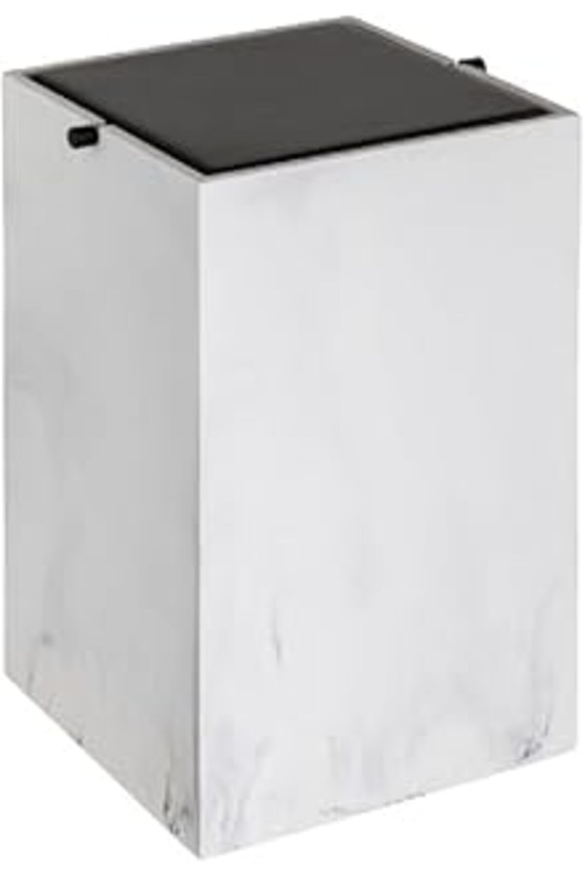 robotrend System Banyo Çöp Kovasi 4 L - Mermer Deseneli/Siyah Renk