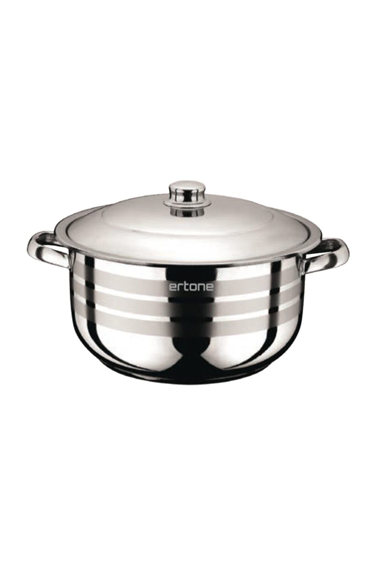 ertone-Stainless Steel Pot With Metal Lid Mn-534, 24 Cm, 6.3 Liters 1