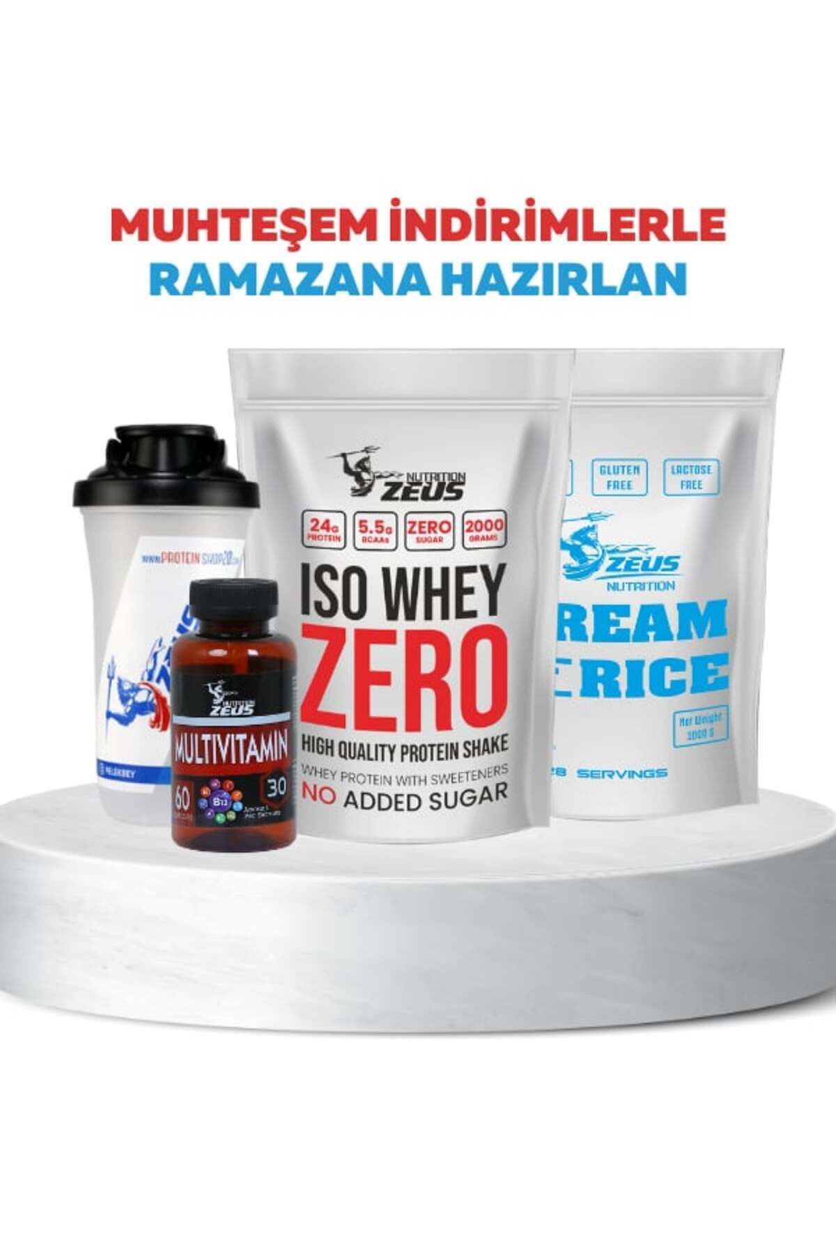 ZEUSNUTRITION Zeus Nutrition Whey Protein2000g-Prinç Unu-Shaker-Mulvitamin