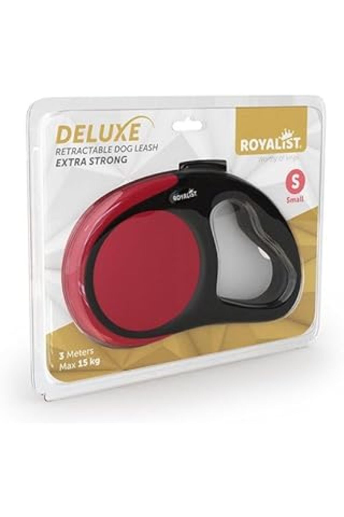 robotrend Royalist Deluxe Extra Strong Otomatik Köpek Gezdirme Tasması Kırmızı Small 3m