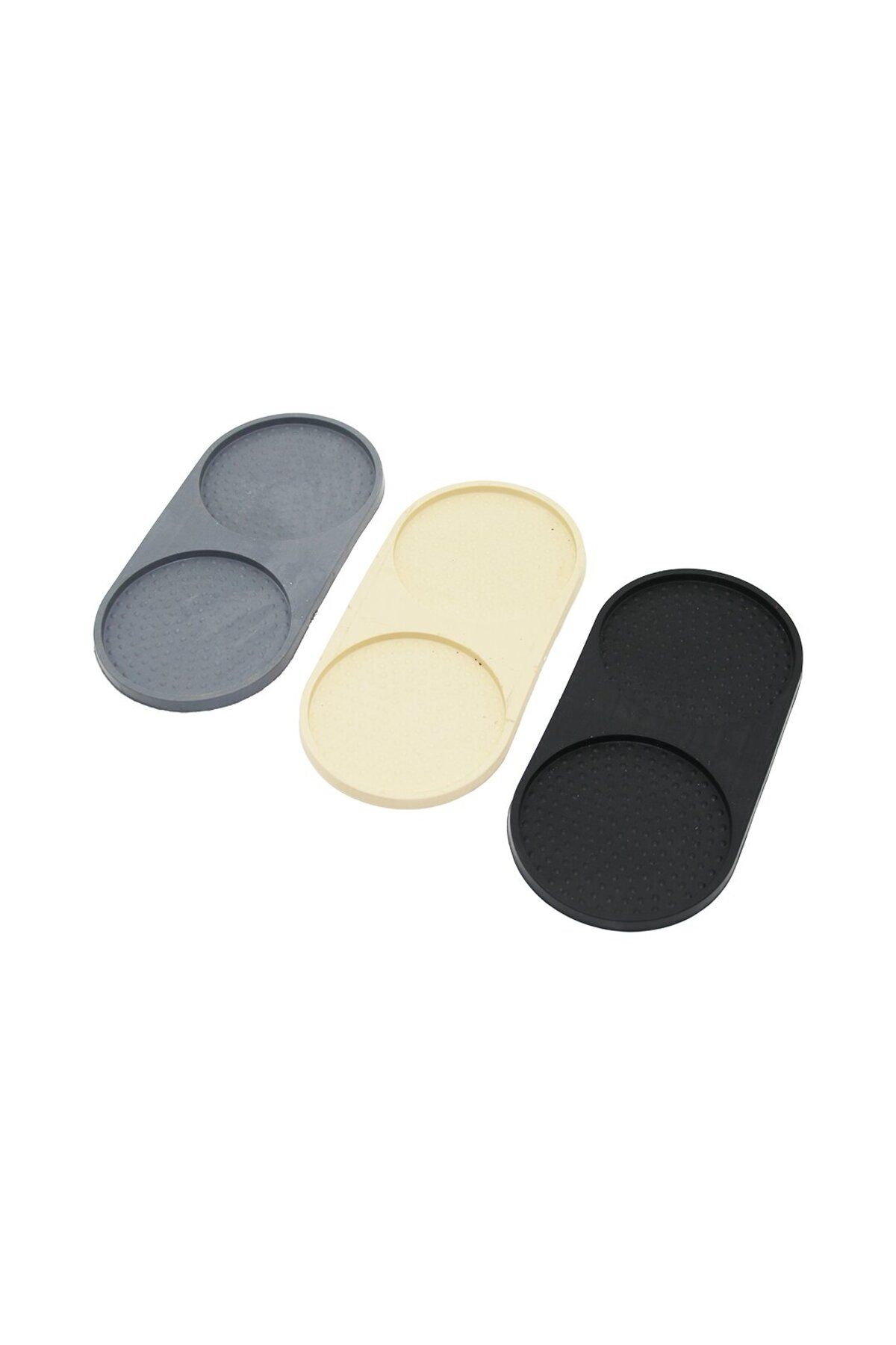 OEM 2 BÖLMELİ OVAL RENKLİ SİLİKON YAĞDANLIK - SABUNLUK ALTLIK 12 X 24.5CM (5024)