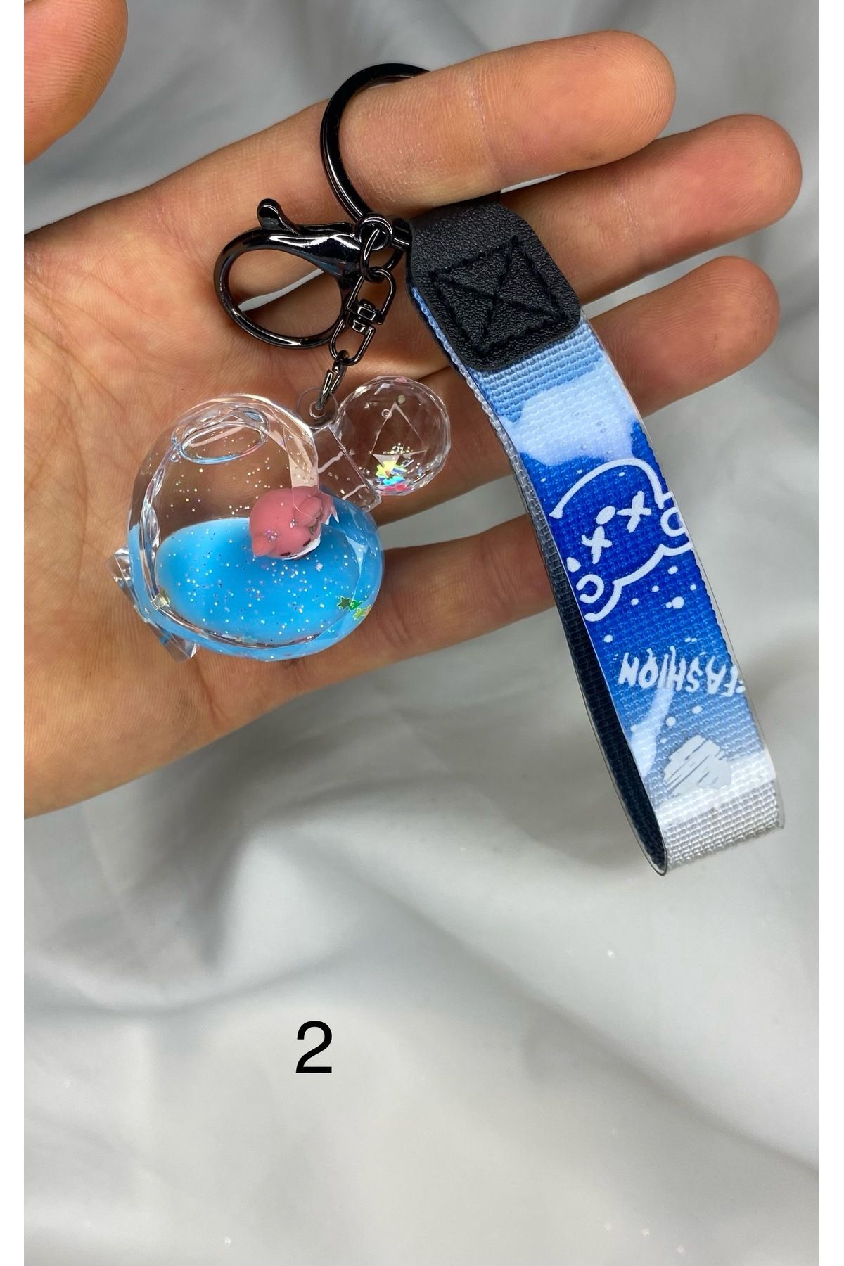 nss sky rock-Colorful Heart Shaped Liquid Transparent Potion Bottle Keychain and Bag Accessory with Teddy Bear Detail 3