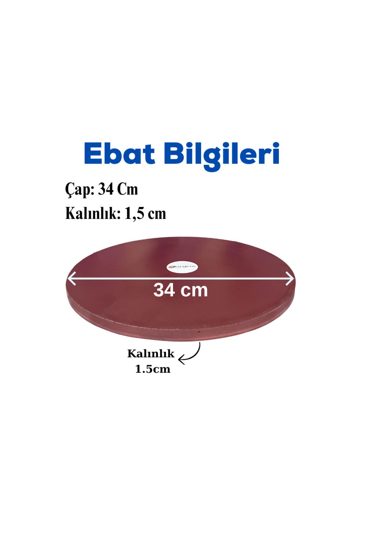 EstarconBakingStone-34 cm Circle Stone + 36X40X1.8 cm Stone Set (Total 4 Stones) 5