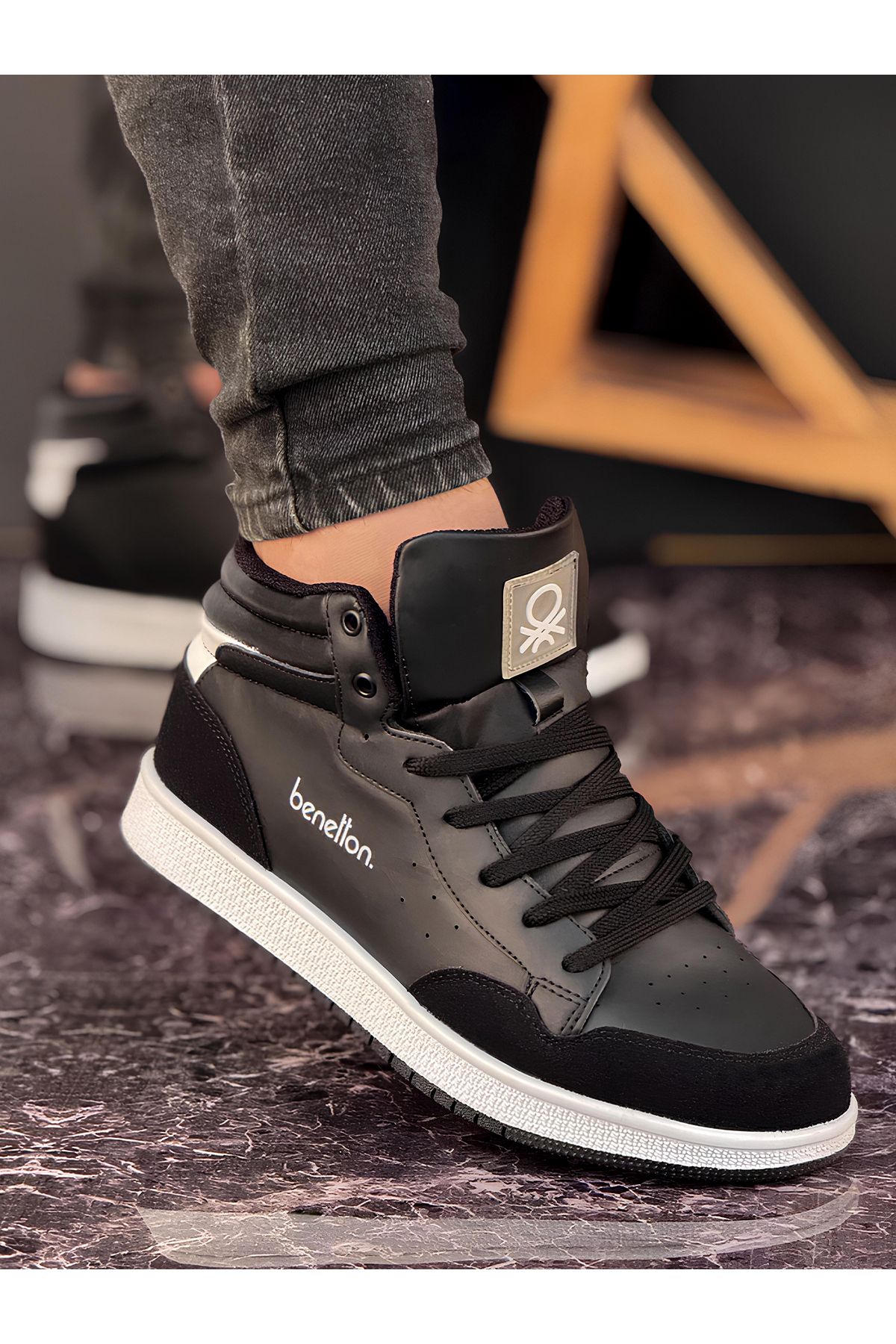 Benetton Sneaker Hı Erkek Spor Ayakkabı Boğazlı
