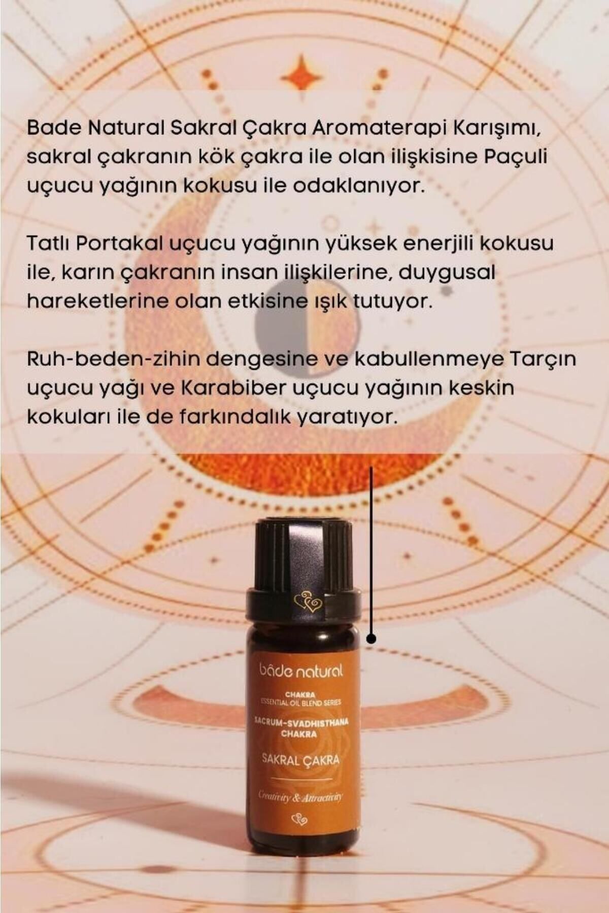 روغن مراقبتی مخلوط آروماتراپی چاکرای ساکرال 10 میل Bade Natural