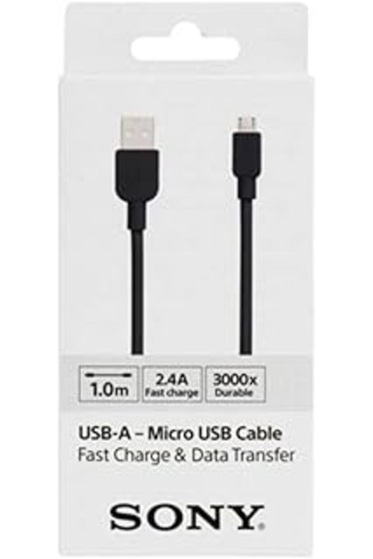 Pazarcan Sony Cp-Ab100Bbox Mikro Usb Şarj Ve Data Kablosu, Siyah