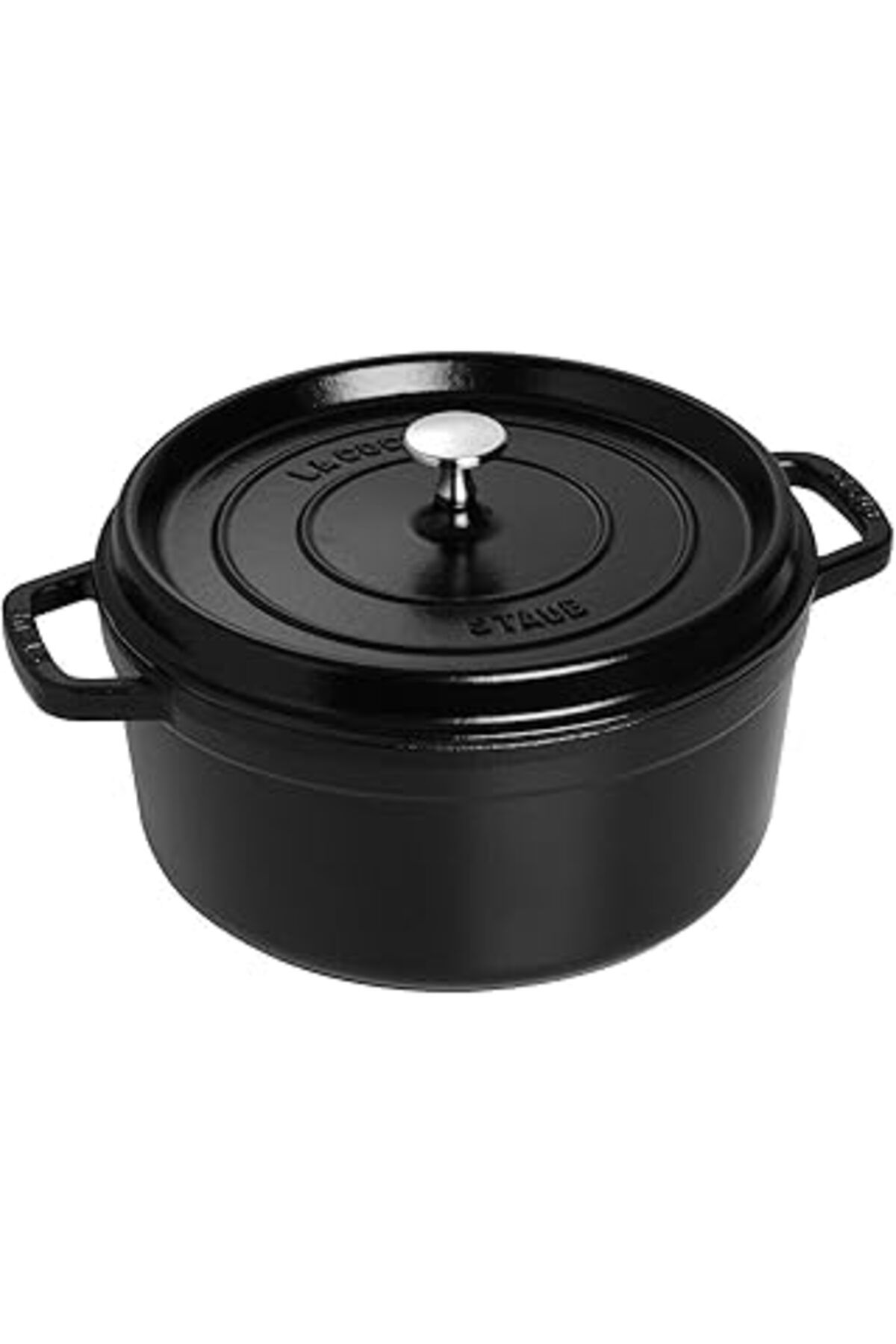 Pazarcan Staub La Cocotte Döküm Tencere, Siyah,24 Cm