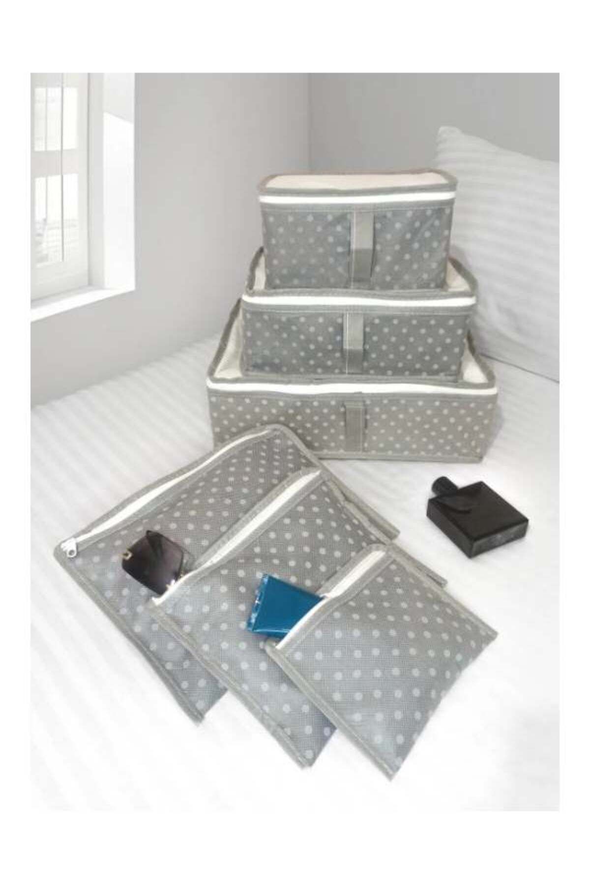 DEMİROĞLU EV TEKSTİL 6 parça bavul organizer set. Çok amaçlı pratik kullanım.