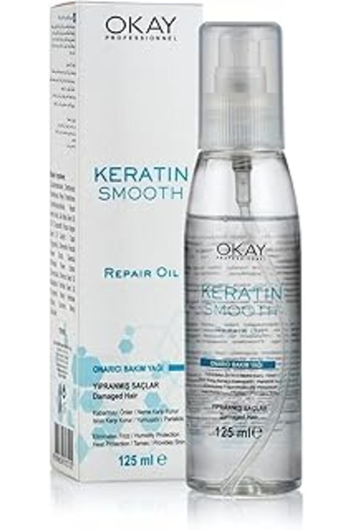 NZM TİCARET Okay Keratin Smooth Onarici Saç Bakim Yaği 125Ml
