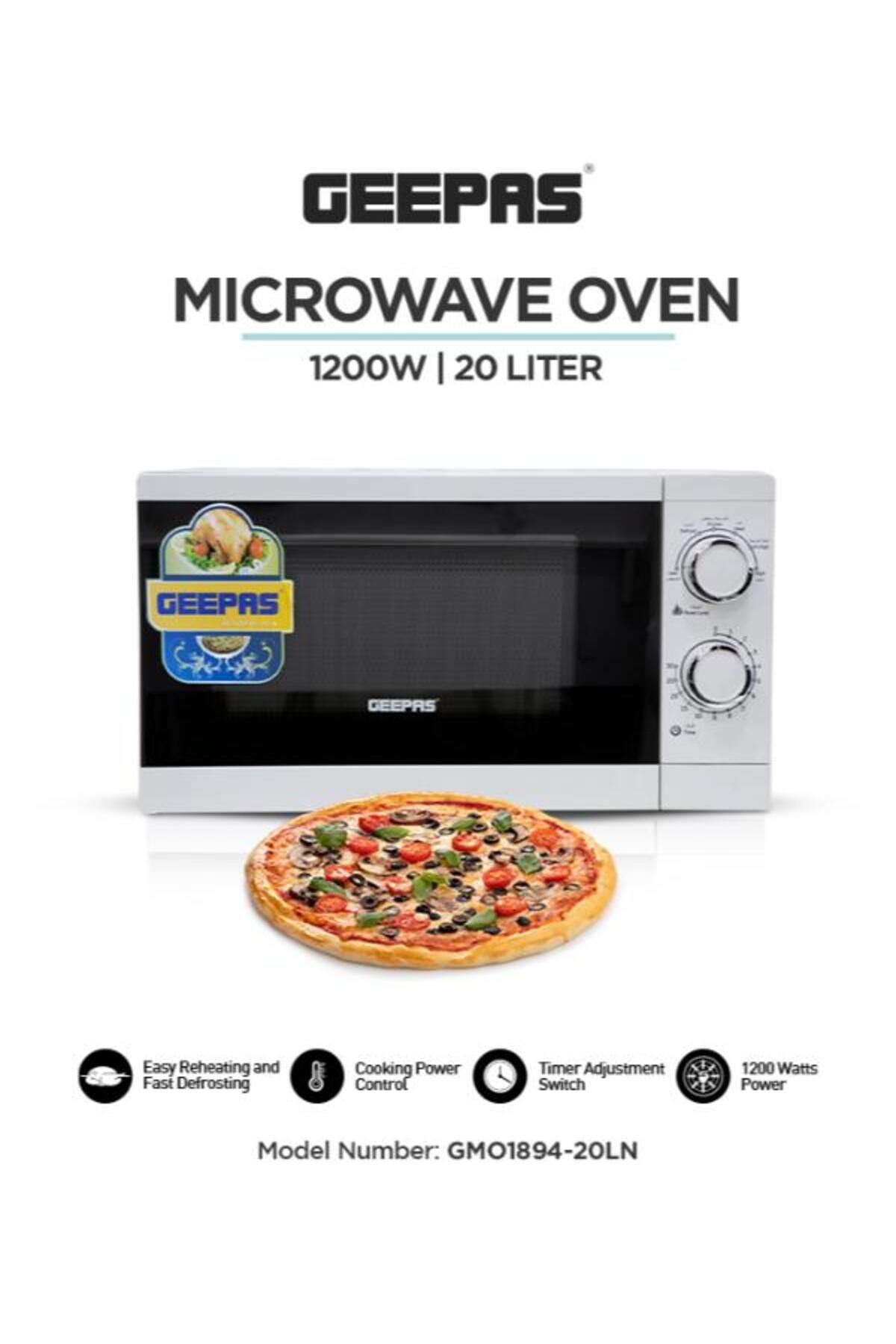 Geepas-20 L Microwave Oven Re-Heating and Fast Defrosting ,Adjustable Temperature & Timer Function 6