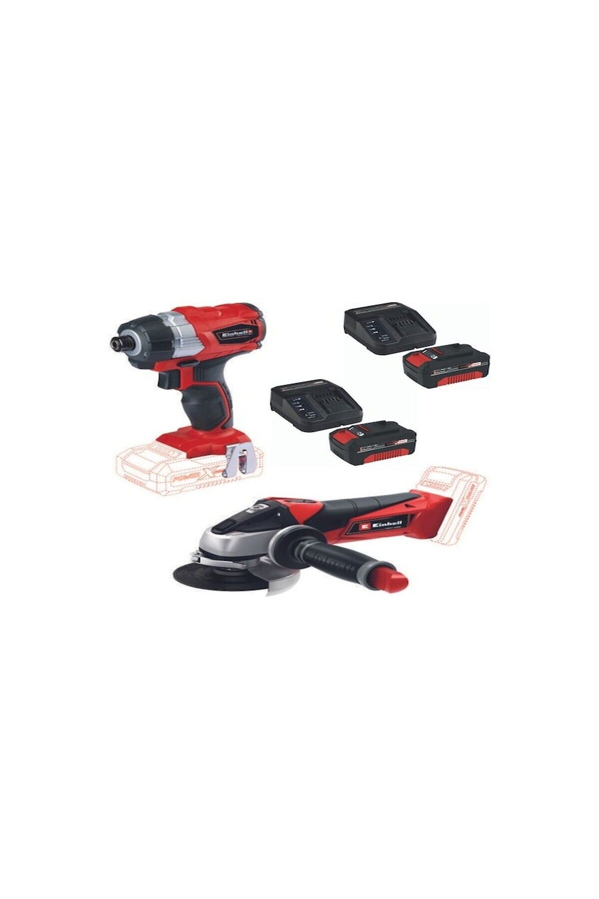 Einhell TE-CI 18 BL Torklu Vidalama TE-AG 18/115 Taşlama 2x4.0ah