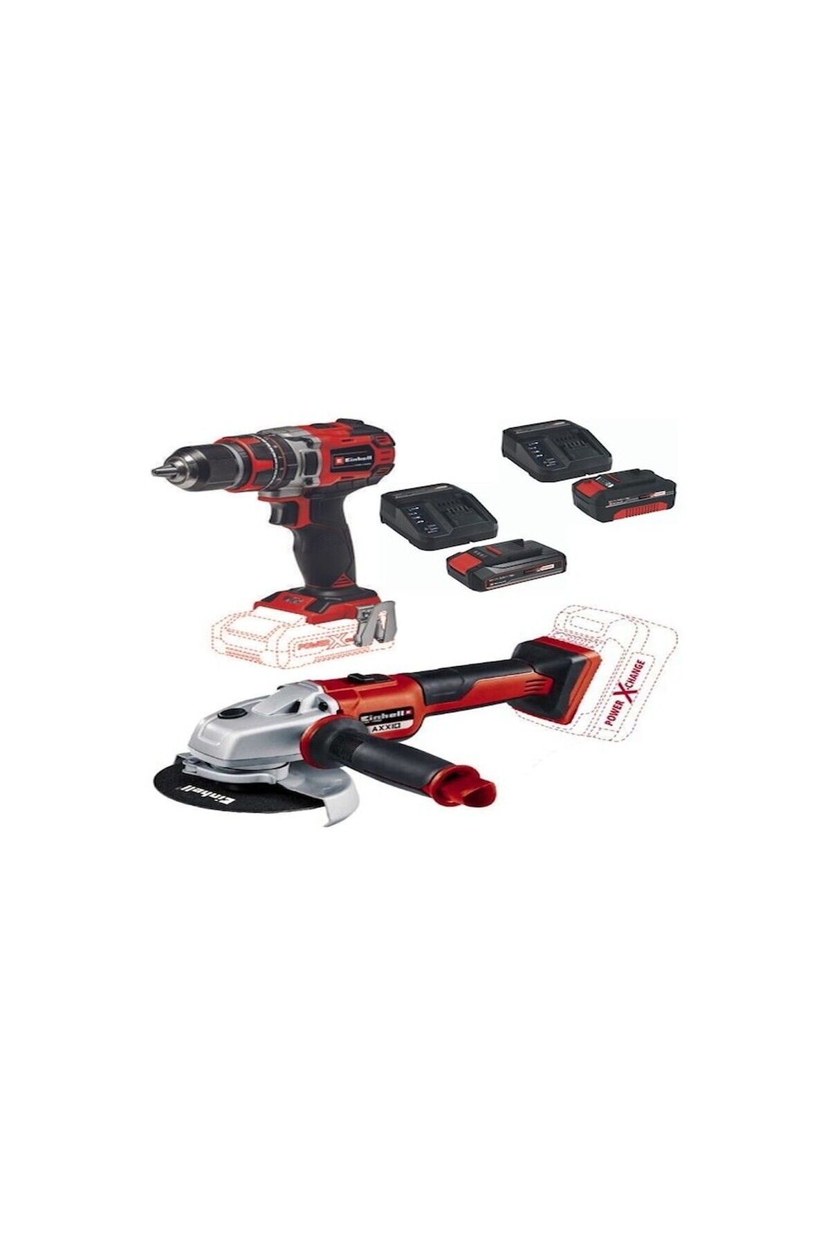 Einhell TE-CD 18/50 Li-i BL Axxio 125mm 2.5ah-4.0ah Kömürsüz Set