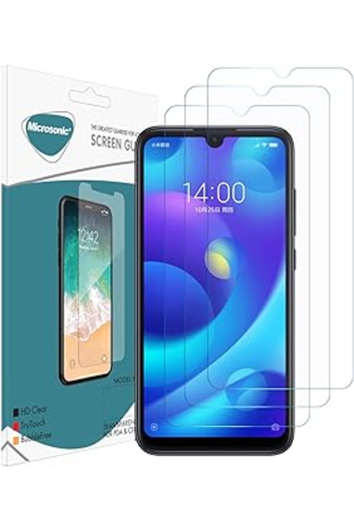 Pazarcan Microsonic Xiaomi Mi Play Ekran Koruyucu Nano Cam (3'Lü Paket)