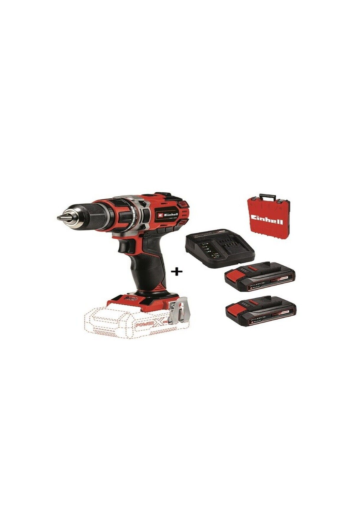 Einhell TE-CD 18/50 Li BL Matkap Vidalama + 2 x 2.5 Ah Starter Kit + Çanta