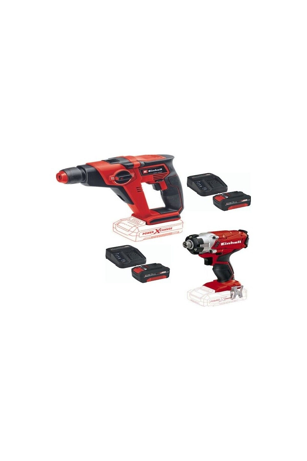 Einhell Te-Ci 18/1 Vidalama TE-HD 18/12 Matkap 2x4.0ah Set