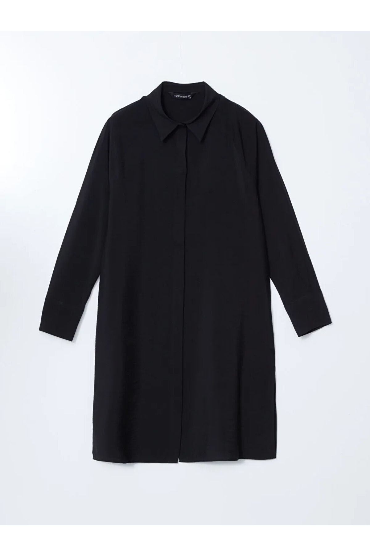 LCW Modest Bej Dokulu Kadın Gömlek Tunik - 5