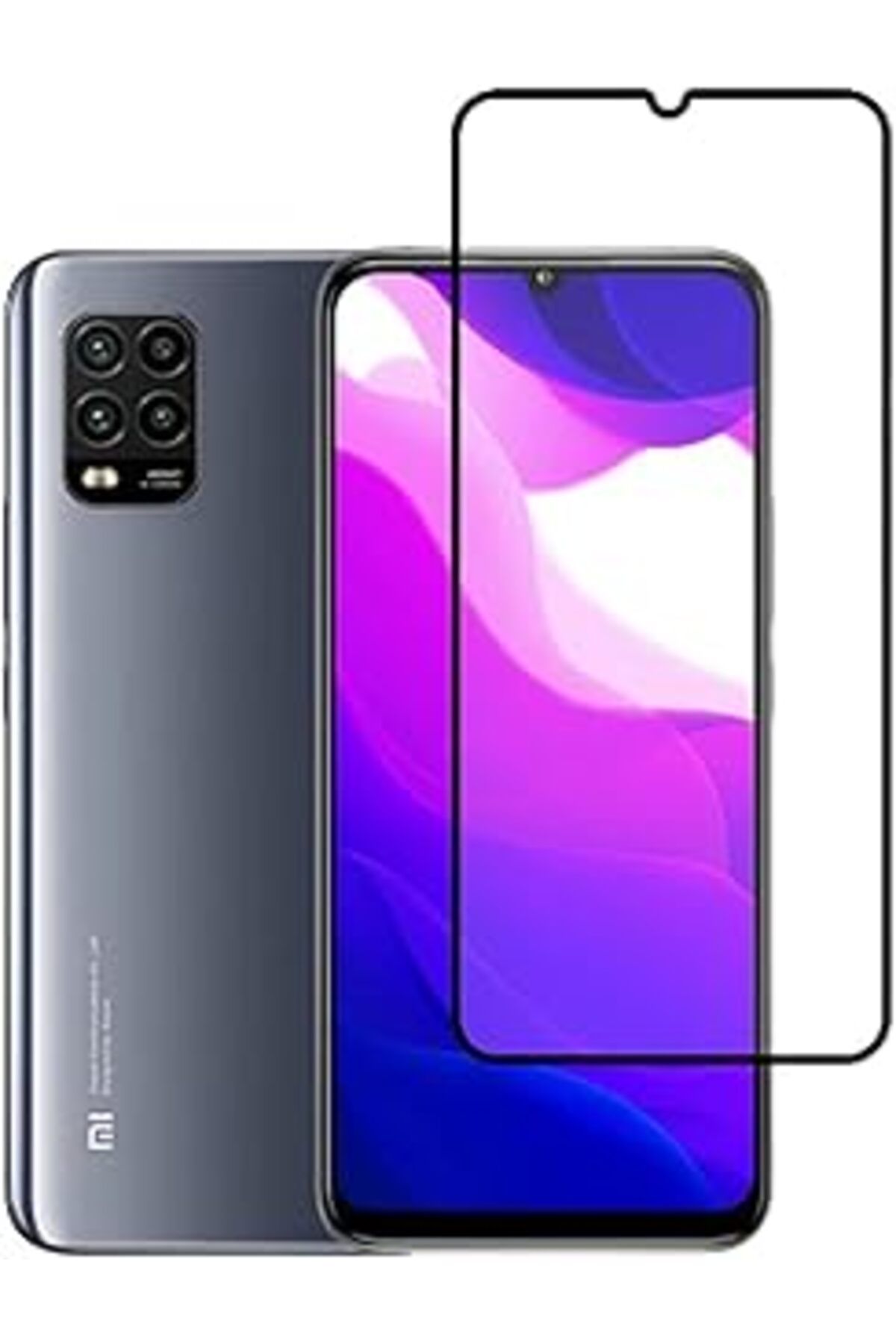 Roses Store Zore Xiaomi İle Uyumlu Mi 10 Lite Kenarları Kırılmaya Dayanıklı Cam Ekran Koruyucu, Siyah