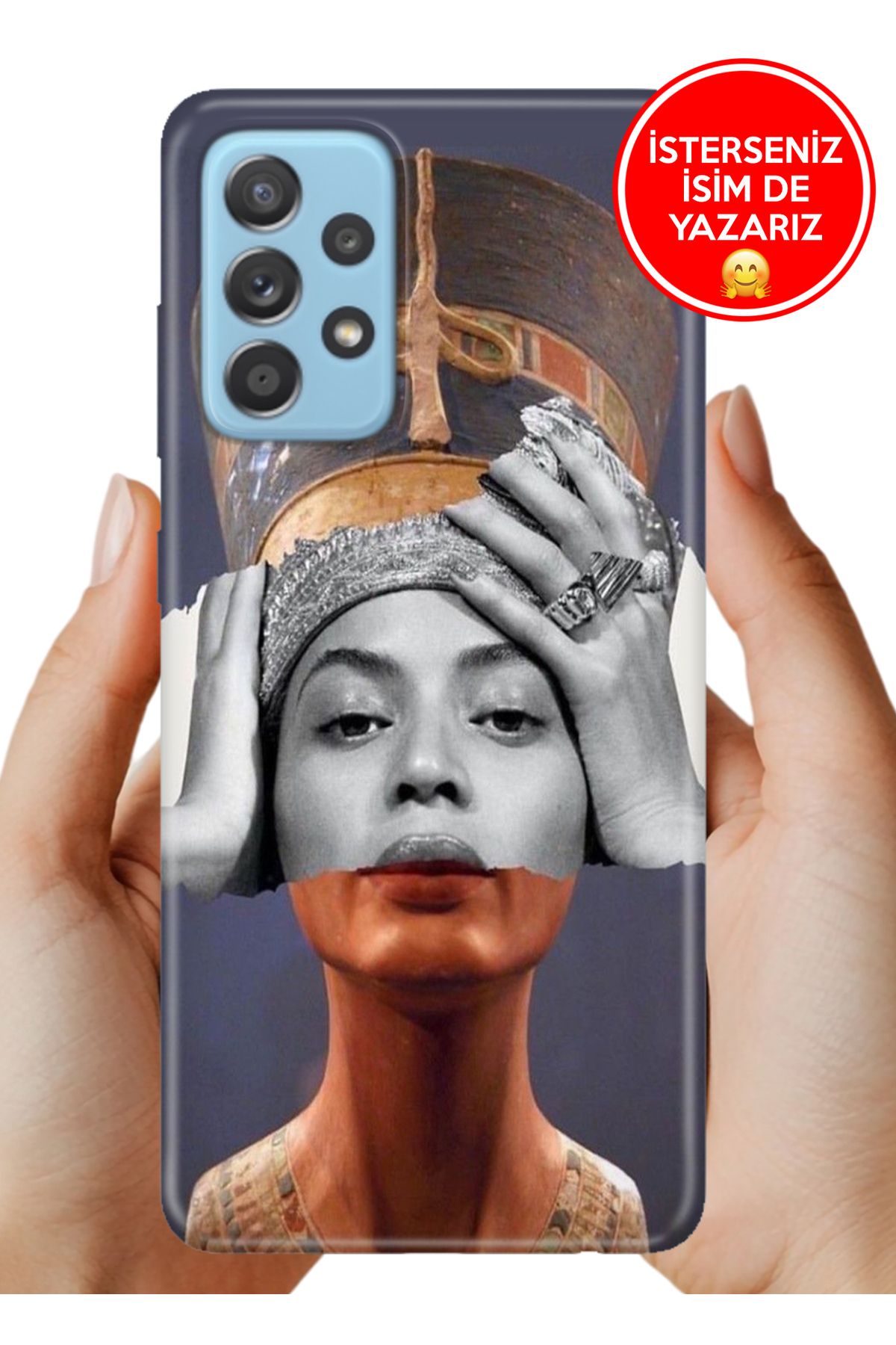 Cekuonline Samsung Galaxy A52 Kılıf UvBaskı Özel-Tasarım Silikon Art-Beyonce