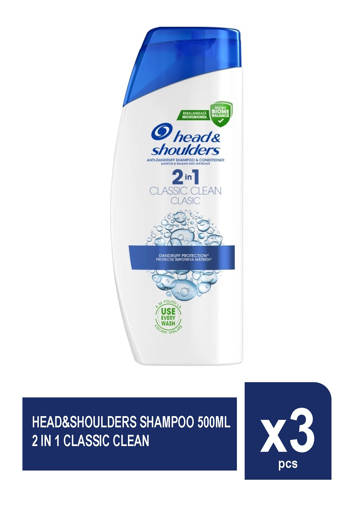 Head&Shoulders-ȘAMPON 500ML 2 ÎN 1 CLASIC CLEAN X 3 1