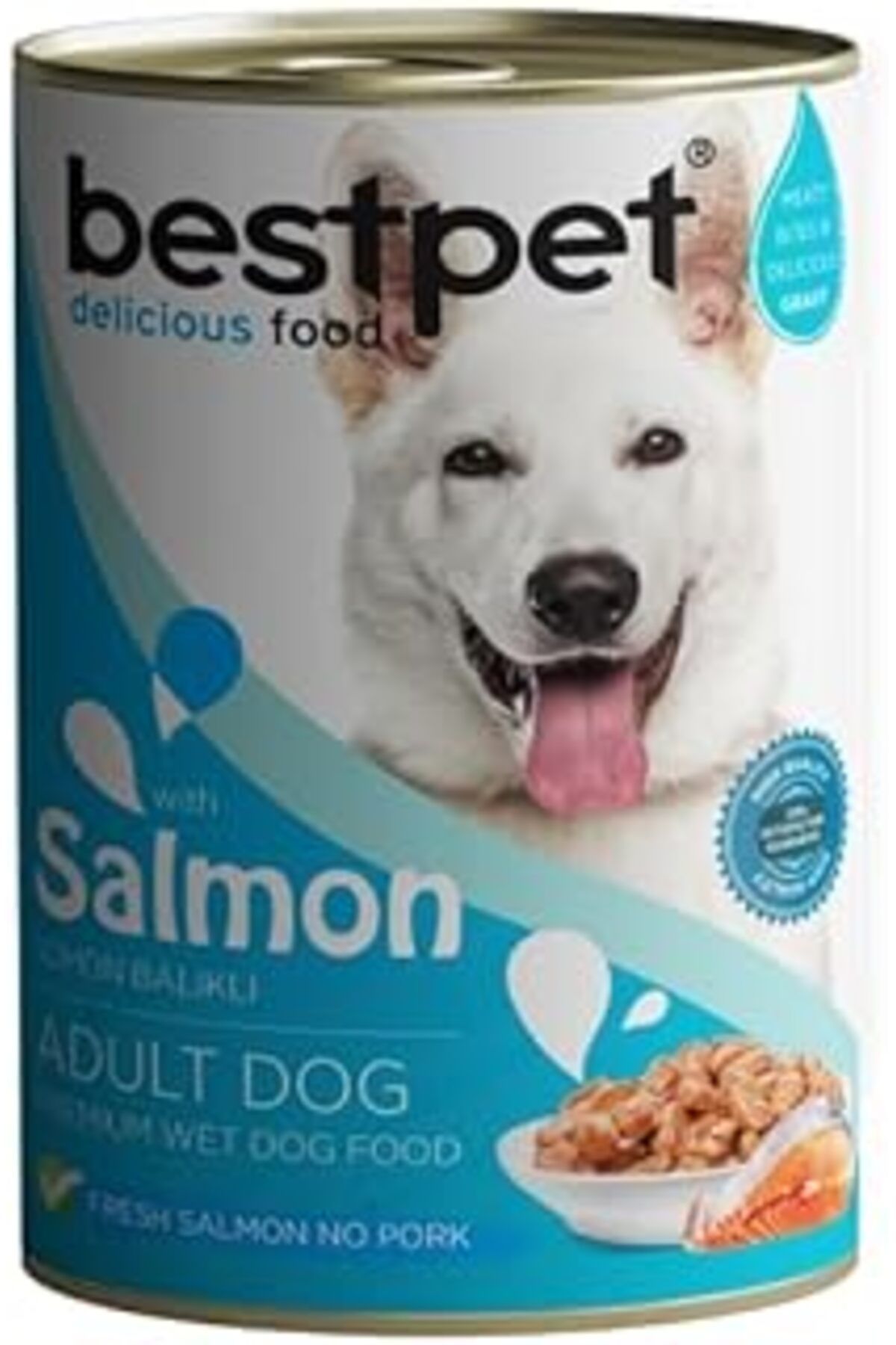 shop Bestpet Yşkin Köpekler İÇin, Taze Somon Parça Etli Ve Soslu Yaş , 400 G