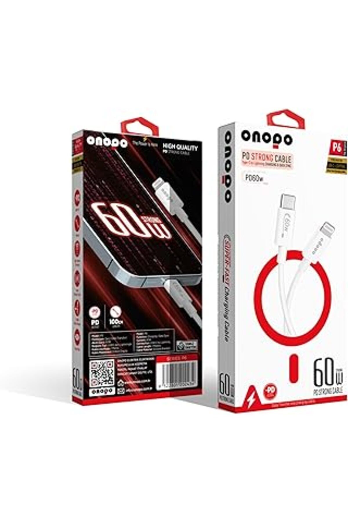 Pazarcan İphone Uyumlu Pd 60W Güçlü Kablo Type-C To Lightning Şarj Ve Data Kablo - P6