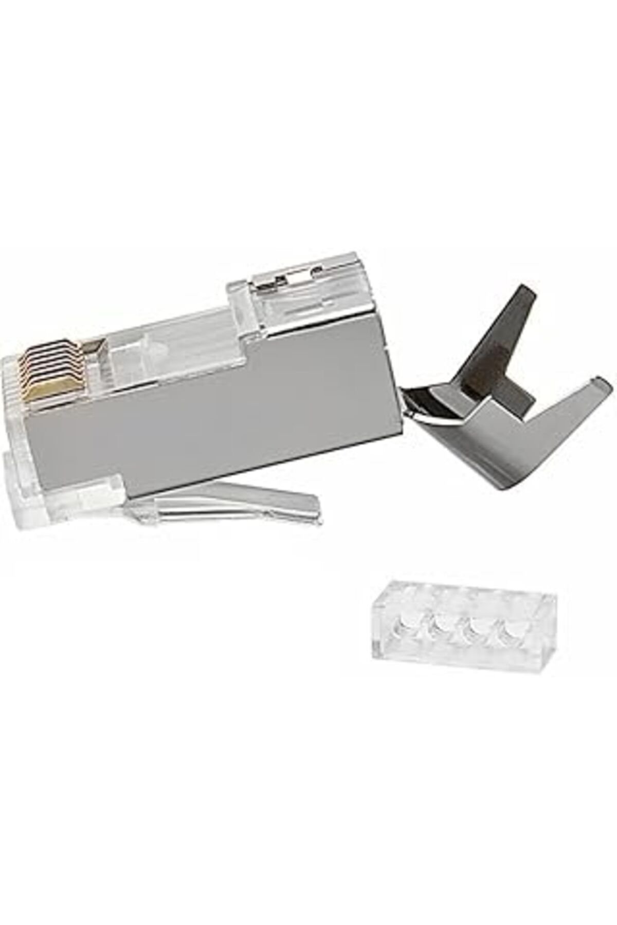 Lunatic Tkz 2942 Cat7 Rj45 Metal Ethernet Konnektörü Jack Cat7 U/ftp & S/ftp Ve Cat6a S/ftp & U/ftp