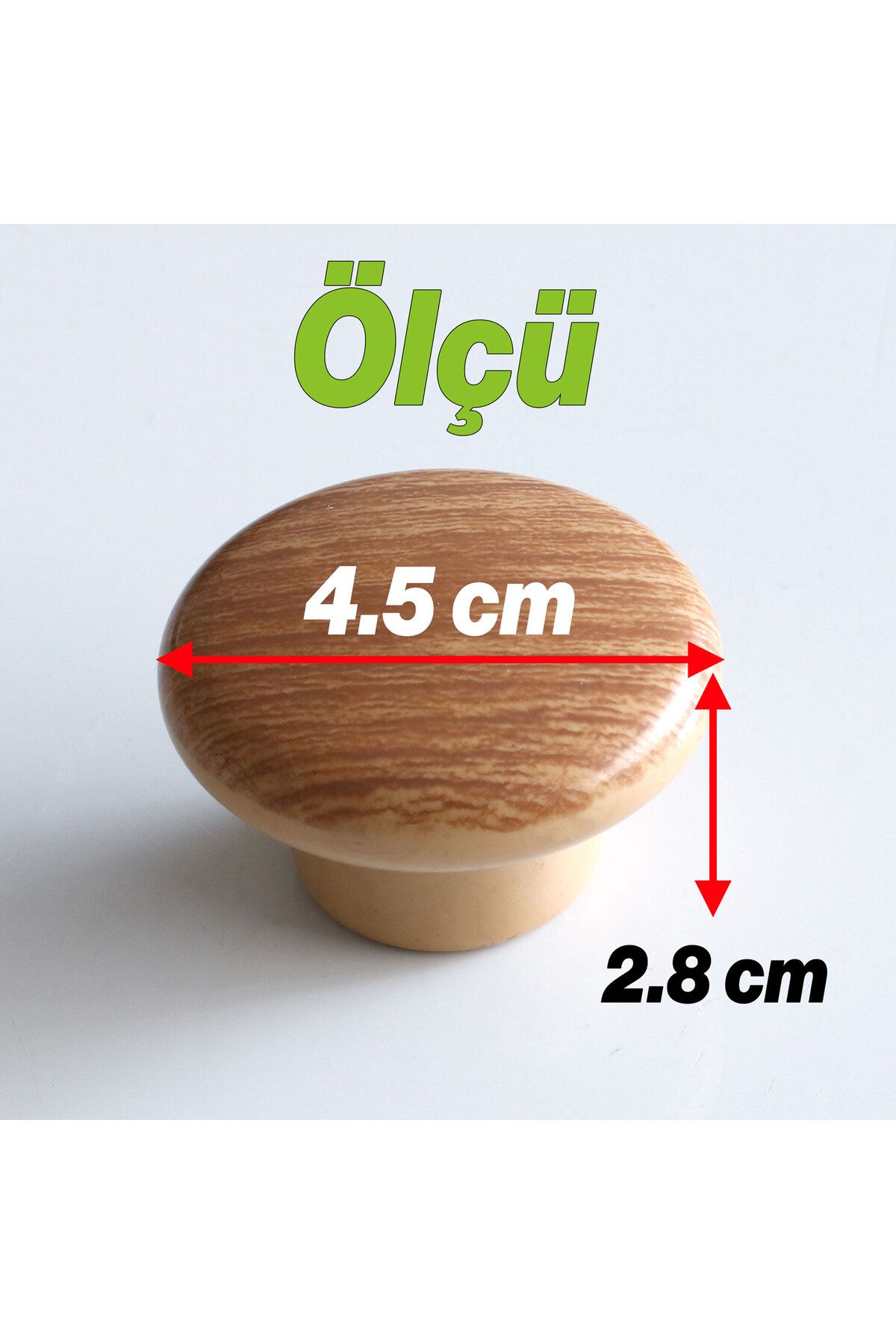 Badem10-Mobilier din nuc deschis cu butoane boeme pentru bucătărie, sertar, dulap, dulap, mâner din plastic cu o singură șurub 3