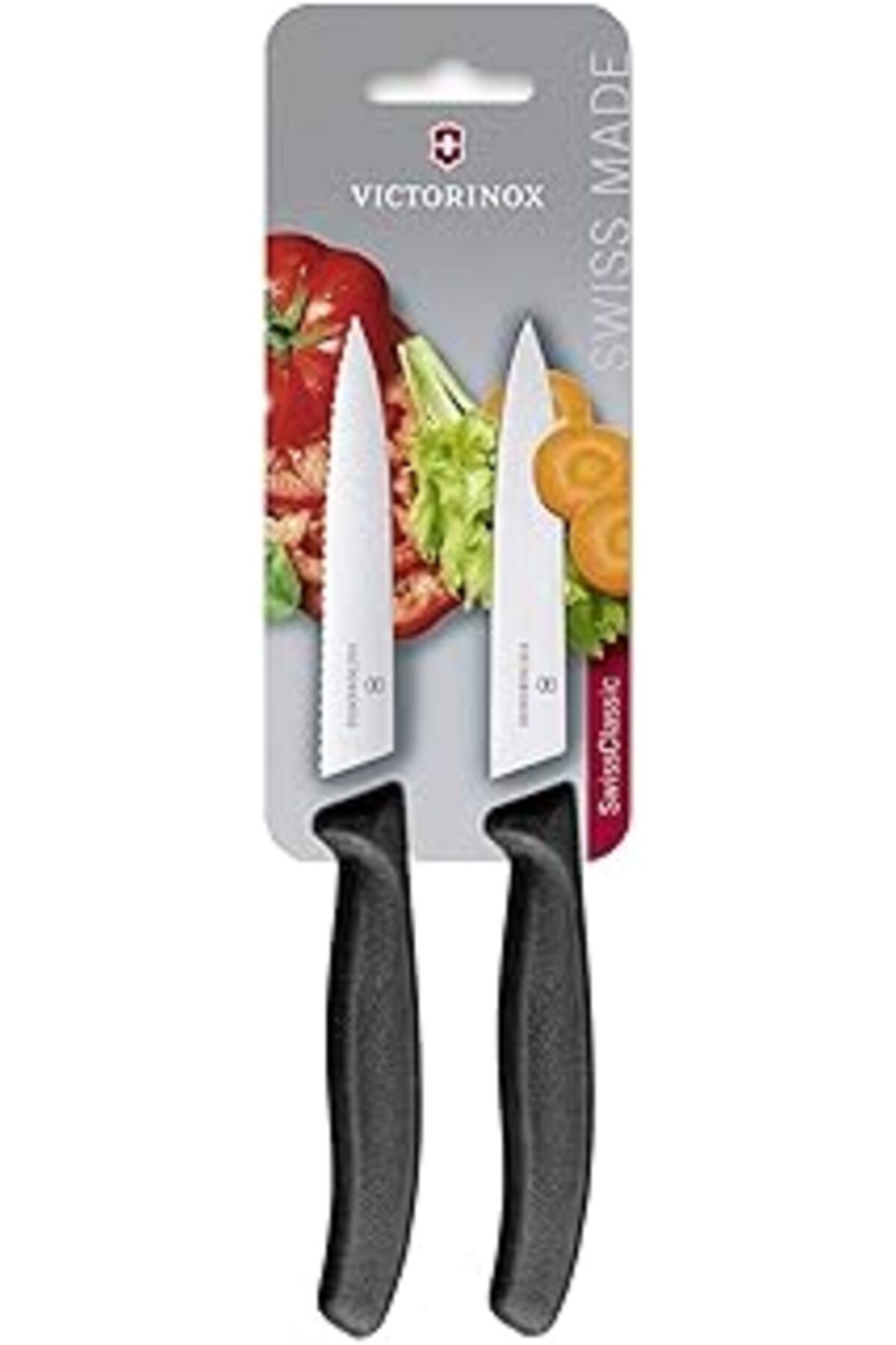 Mu Art Mutfak Bıçağı Swiss Classic Bıçağı 1 Dalga Plus 1 Normal Siyah Blister Uzunluk: 10 Cm, 6.7793.B