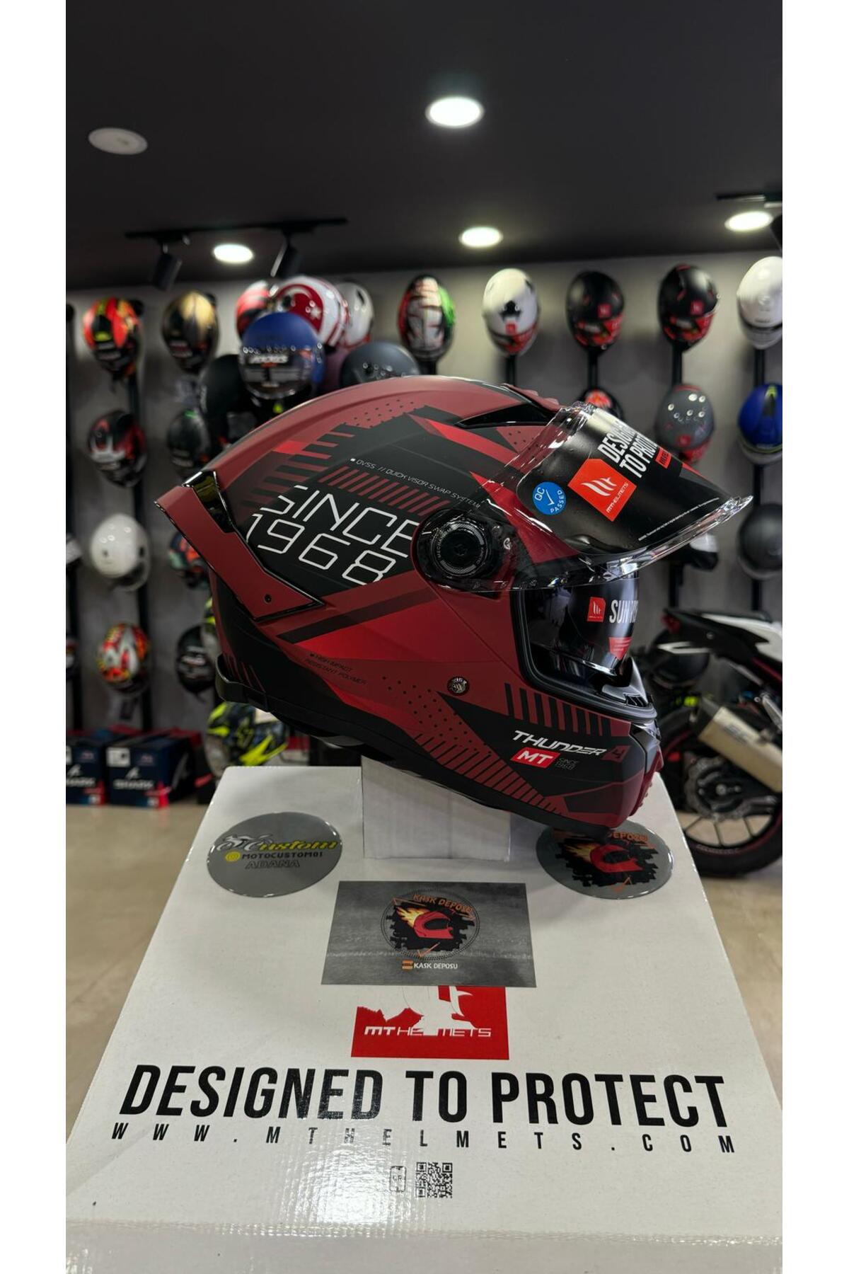MOUNTEN. 125 2点セット MT Helmets Thunder 4 SV Luminence D5 Mat Kırmızı - Fiyatı, Yorumları