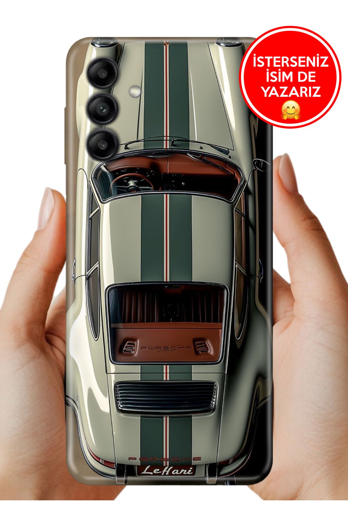 Cekuonline Samsung Galaxy M55 Kılıf Kamera Korumalı Full Desen Arka Silikon Klasik Araba