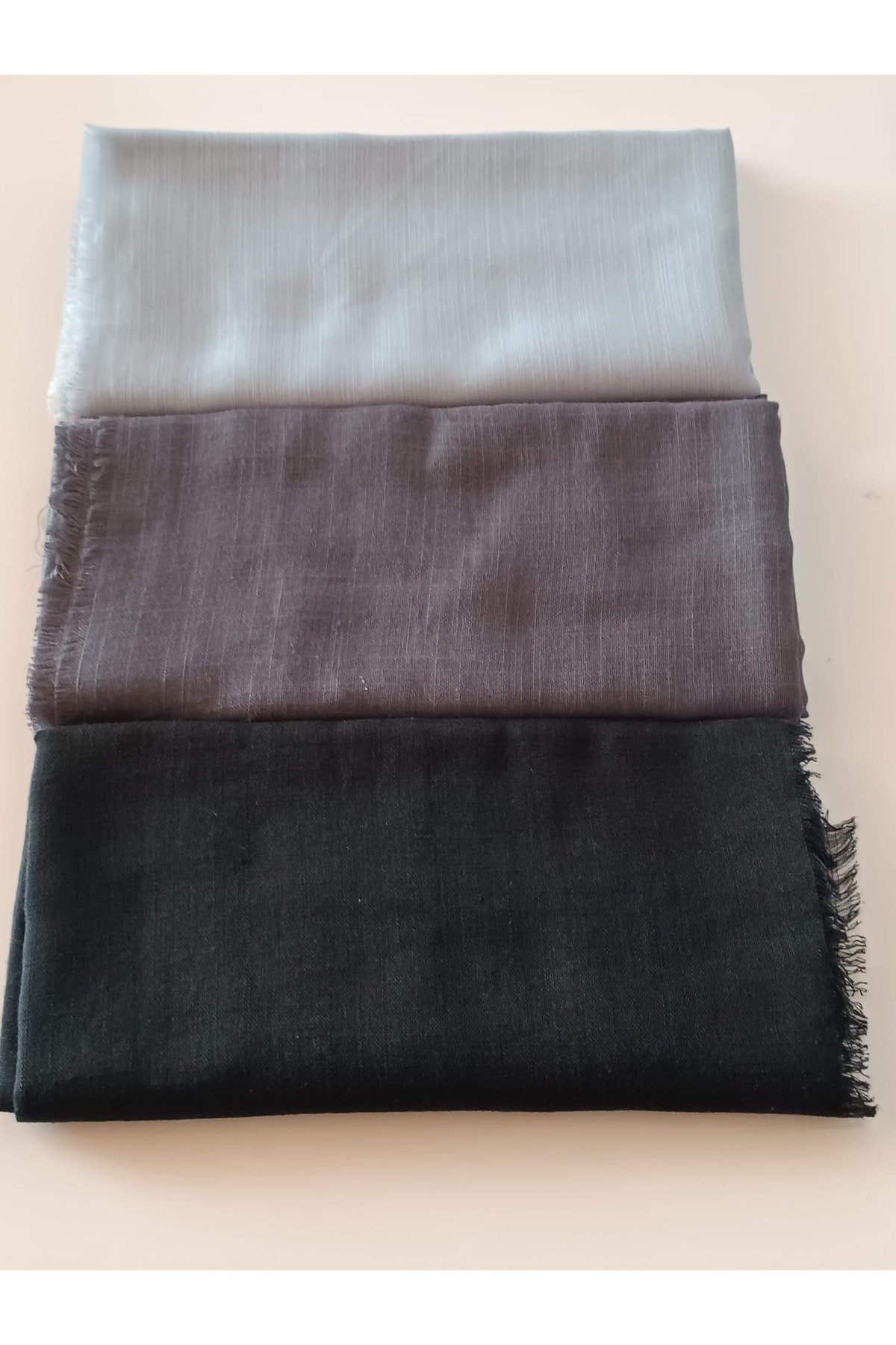 Hijab 3-Piece Flamed Cotton Writing Scarf 100x100cm