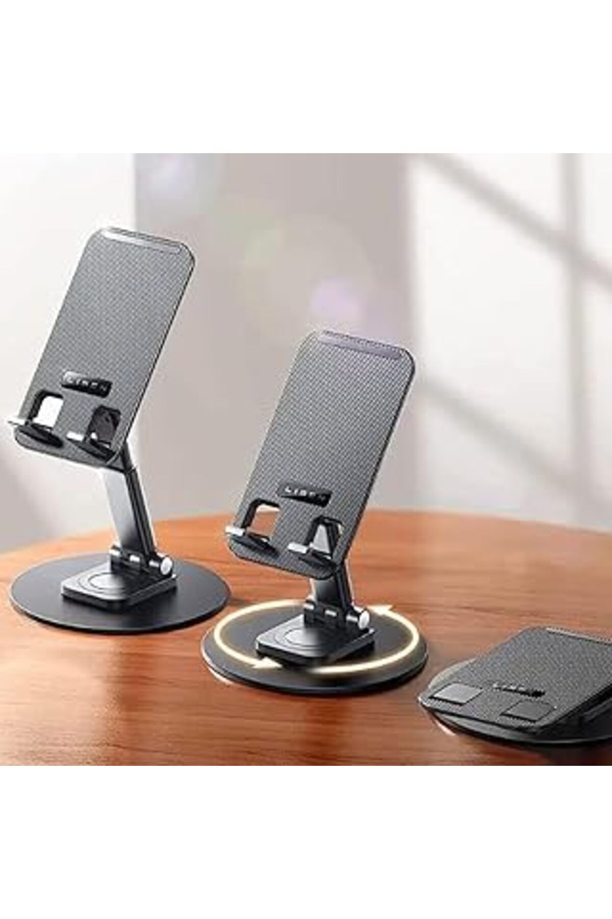 robotrend Ayarlanabilir Tablet Ve Cep Telefonu Standı Etrafonda 360 Derece Dönebilen Alüminyum Masaüstü Çok A