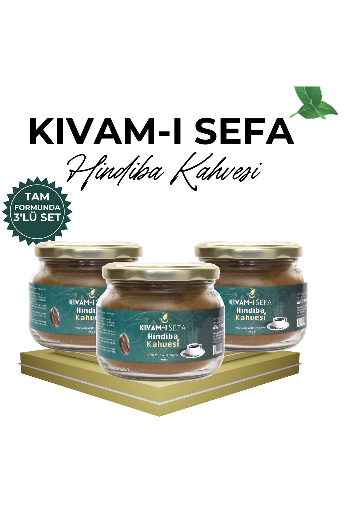 kıvamı sefa 3 Adet Hindiba Kahvesi Diyet Ve Detox Kilo Vermeye Yardımcı 3 Aylık [180 Kullanım] 450gr