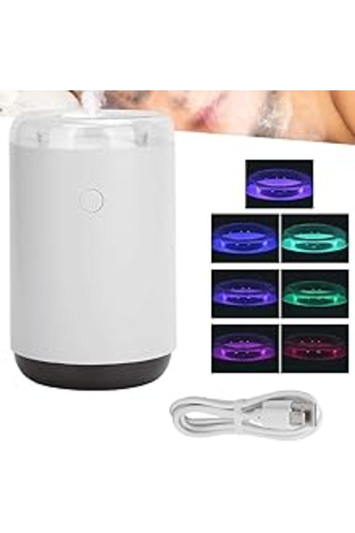 Mu Art Ahşap Aksesuarcı Rgb Işıklı Taşınabilir 255Ml Hava Ortam Nemlendirici, Çocuk Odaları İçin İdeal Yedek Fil