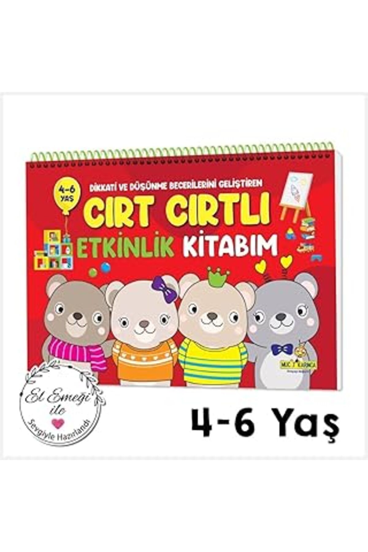Mu Art 4-6 Yaş Dikkati Ve Düşünme Becerilerini Geliştiren Cırt Cırtlı Etkinlik Kitabım
