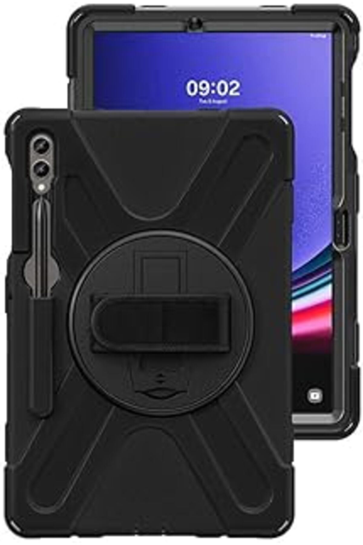 Mu Art Zore Galaxy İle Uyumlu Tab S9 Fe Plus Defender Tablet Silikon Siyah