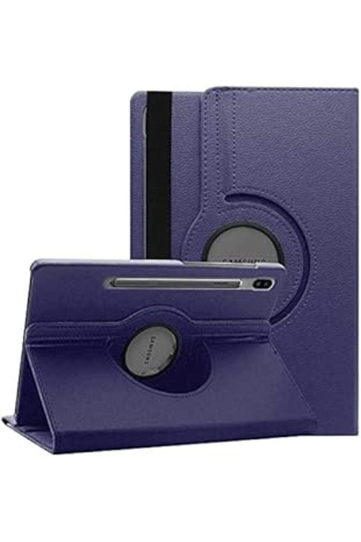 Pazarcan Zore Galaxy İle Uyumlu Tab S7 Fe Lte (T737-T736-T733-T730) Dönebilen Standlı Kılıf, Lacivert