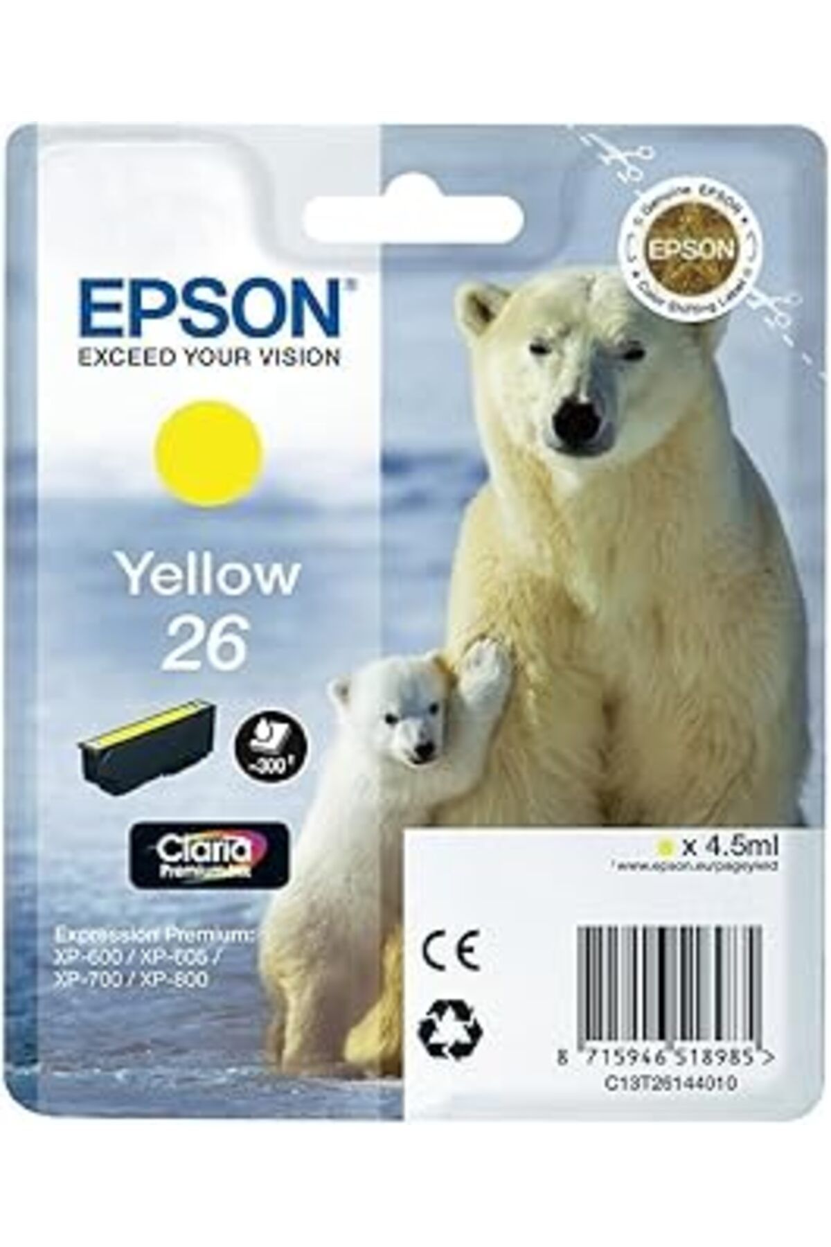 Mu Art Epson C13T26144020 Orijinal Mürekkep Kartuşları Pack Of 1