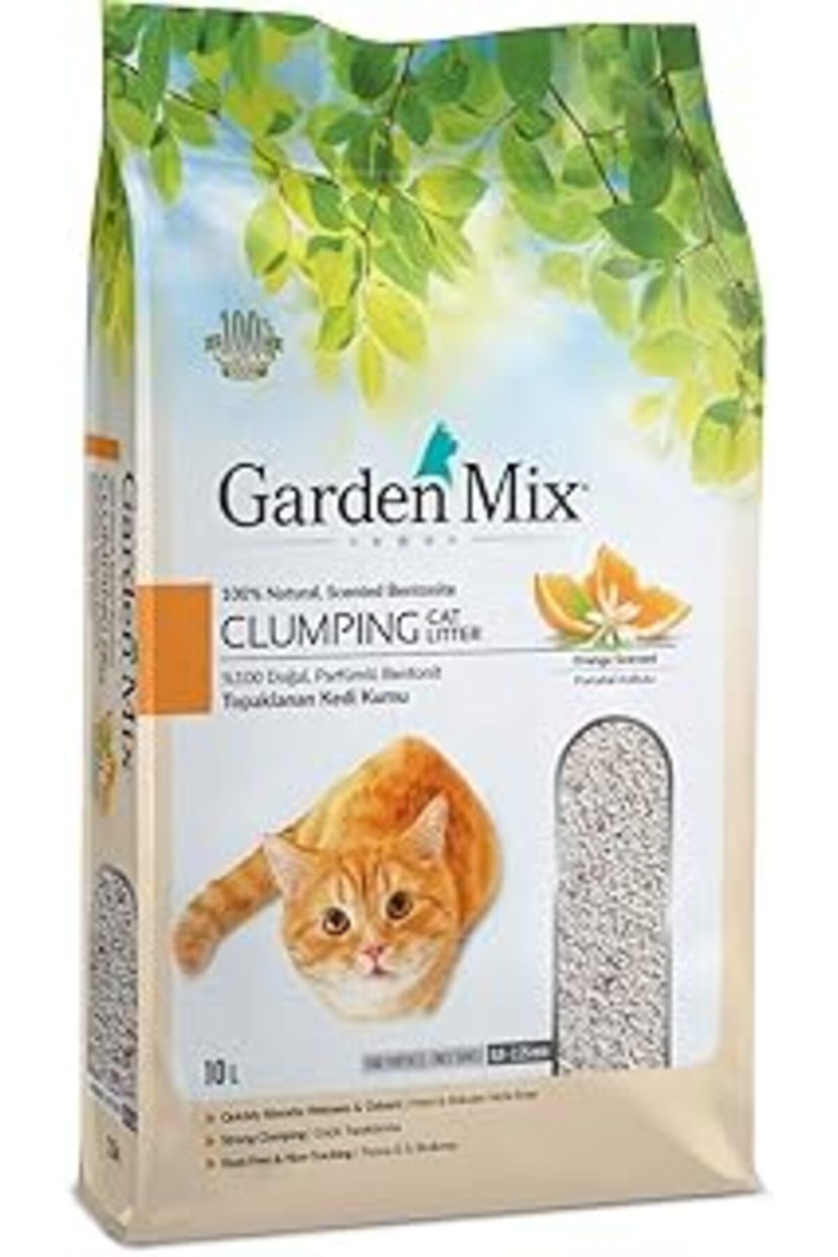 robotrend Gardenmix 10 Litre Bentonit Kedi Kumu Portakal