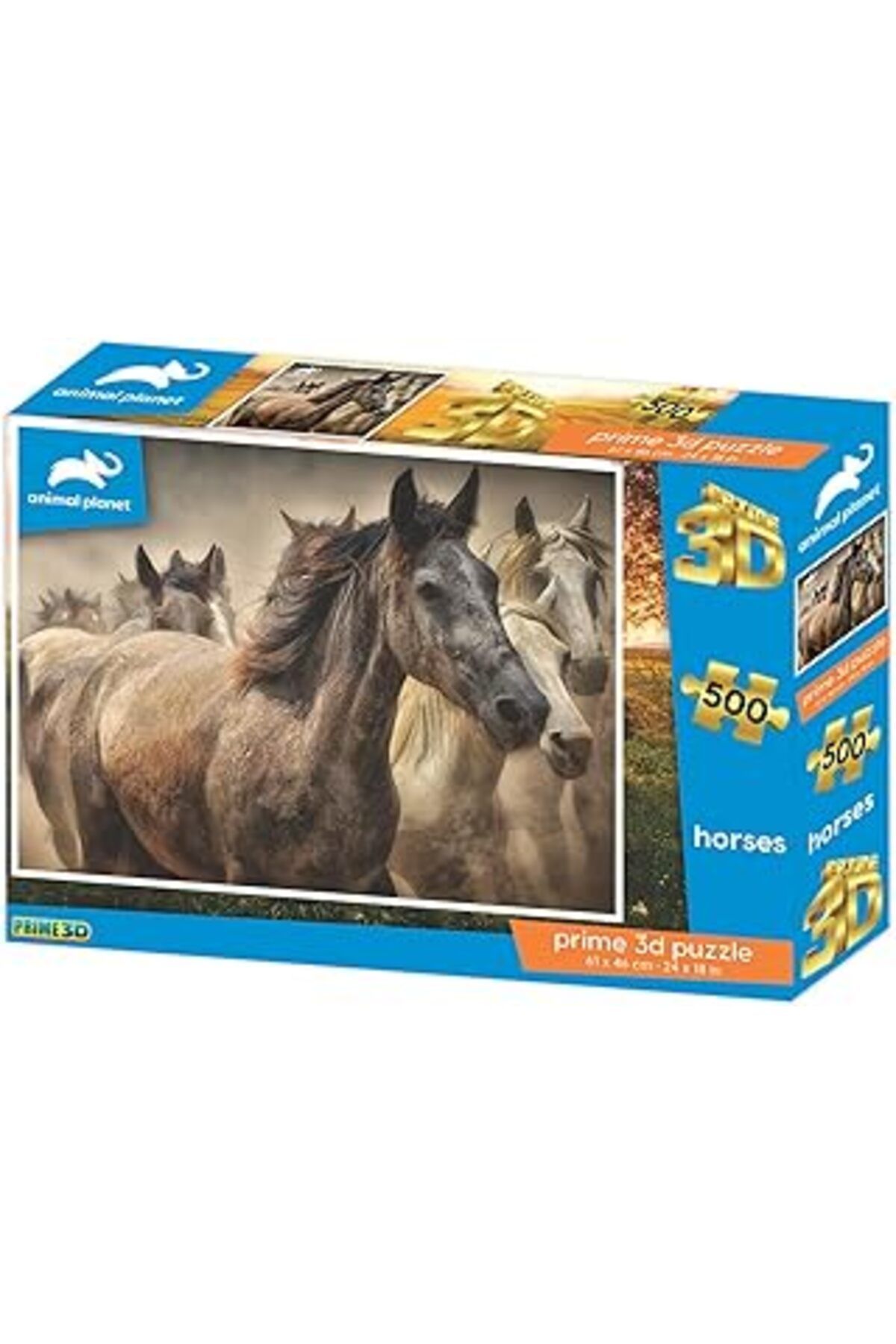 NETWORK ART Prime 3D - Atlar - 500 Parça Yetişkin Puzzle