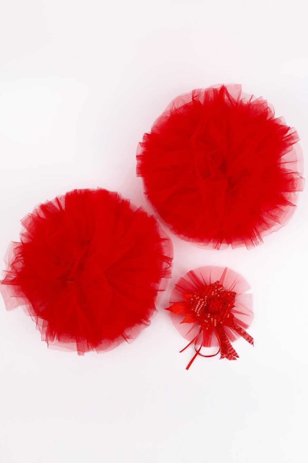 Le Mabelle-Red Sequined Accessory Detailed Girls' Dress - Balenca 6