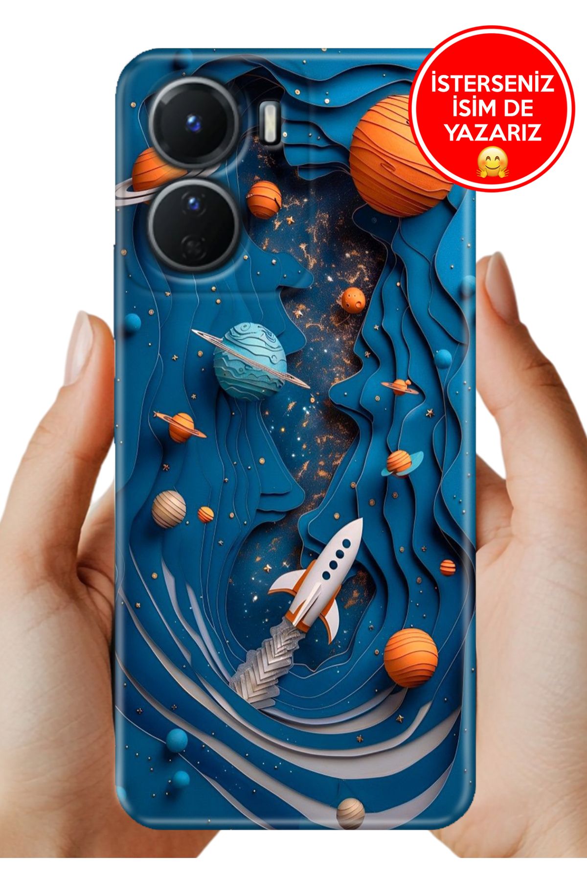Cekuonline Y16 Kılıf Tam Rubber Esnek Silikon Full Koruma Space Kolaj